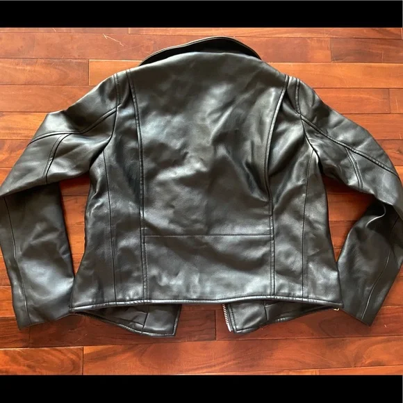 Zara vegan “leather” motto style jacket - Picture 2 of 2